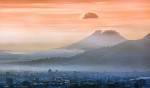 Volcano landscape from San Salvador, El Salvador